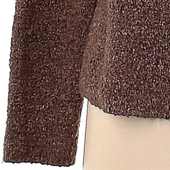 🍂🤎🍂 Sophisticated Mocha Brown Boucle Cardigan Sweater - M - Picture 5 of 16